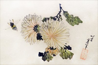 Chrysanthemums Work by Katsushika Hokusai